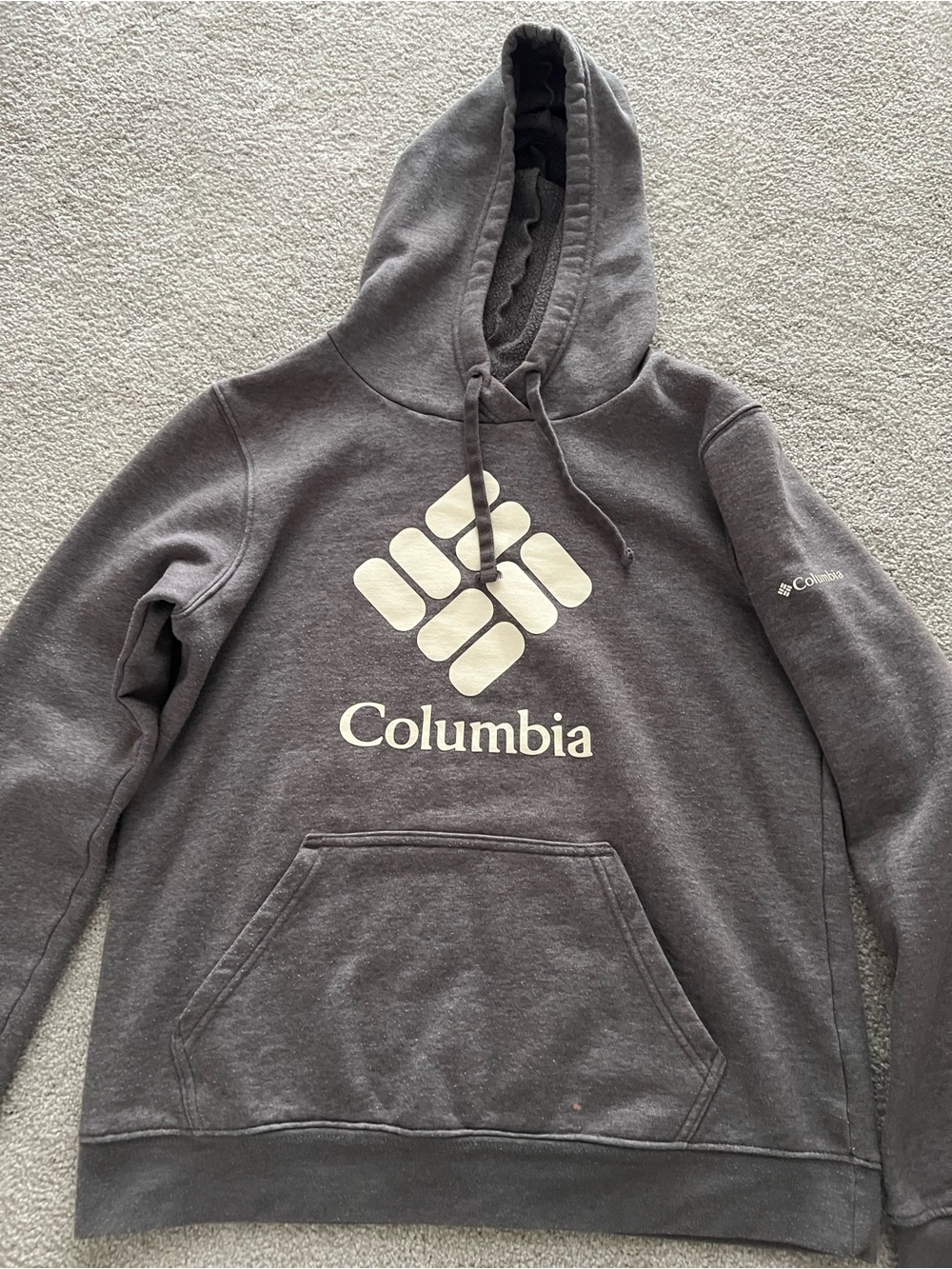 Columbia Dark Gray Logo Pullover Hoodie